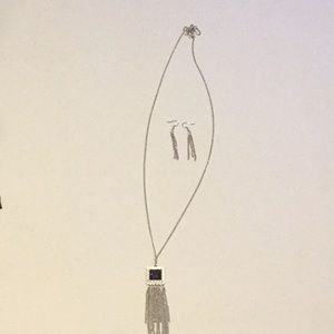 Purple chandelier necklace and earring set💜